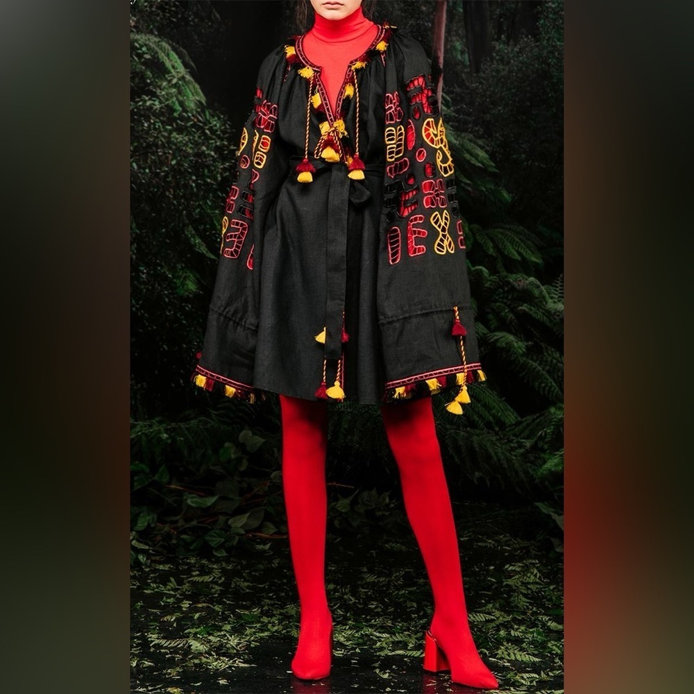 March 11 Kuba Linen Openwork Mini Dress Size S